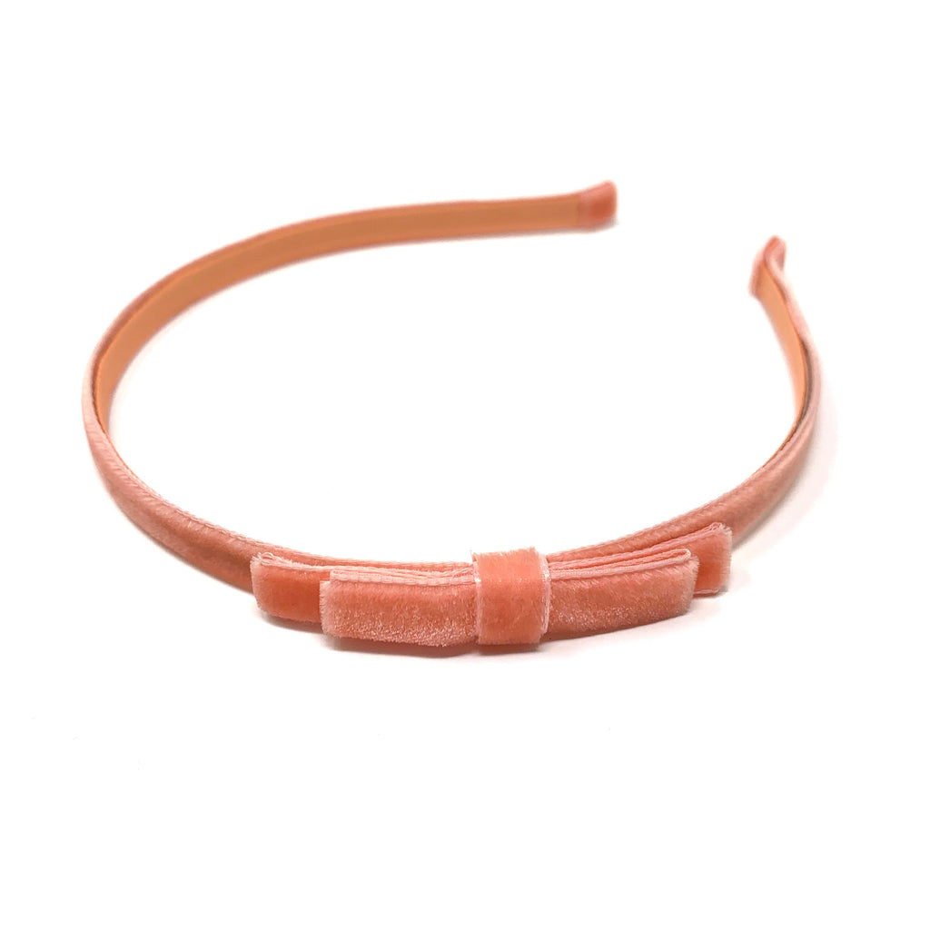 Velvet Headband, Peach
