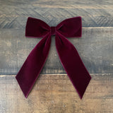 Big Velvet Bow, Burgundy