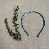Velvet Headband, Dusty Blue