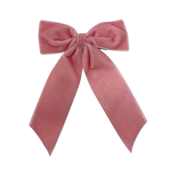 Velvet Big Bow, Pink