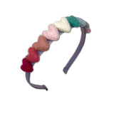 Rainbow Hearts Headband, Purple