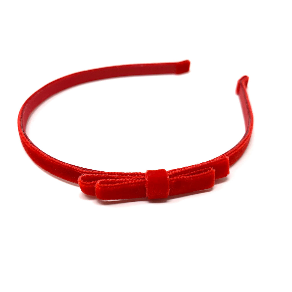 Velvet Headband, Red