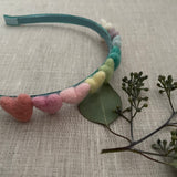 Rainbow Hearts Headband, Blue