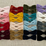 Baby Velvet Bow, Ruby