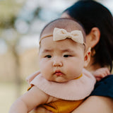 Baby Velvet Bow, French Blue