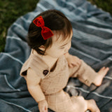 Baby Velvet Bow, Rust