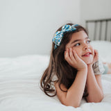 Liberty Bow Headband, Sky Blue Floral