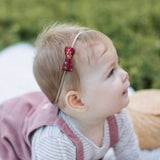 Itty Bitty Bow Baby Headbands, Liberty of London Blush/Olive/Burgundy Florals Bundle Set (Copy)