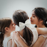Eyelet Bows, Pink/White Bundle Set