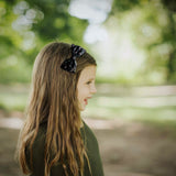 Liberty Bow Headband, Black/Pink Floral