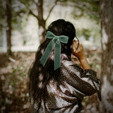 Mademoiselle Velvet Bow, Sage