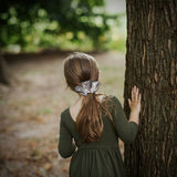 NEW! Scrunchie, Gray Polka Dot