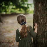 NEW! Scrunchie, Black Polka Dot