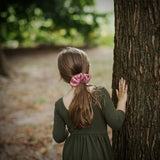 NEW! Scrunchie, Pink Polka Dot