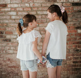 Scrunchie, Liberty Pink/White Daisies