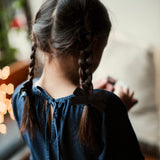 Skinny Ribbon Pigtail Bows, Black