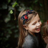 Liberty of London Bow Headband, Ink/Red Floral