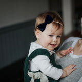Baby Velvet Bow, Navy