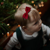 Baby Velvet Bow, Ruby