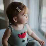 Itty Bitty Bow, Liberty of London Dusty Blue Floral