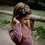 Liberty Bow Headband, Brown Floral