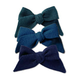 Baby Tied Bows, Blue/Green Bundle Set