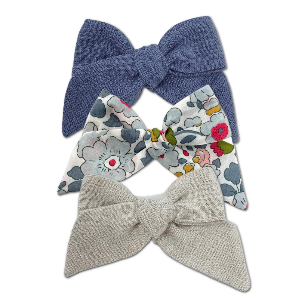 Baby Tied Bows, Blue Bundle Set