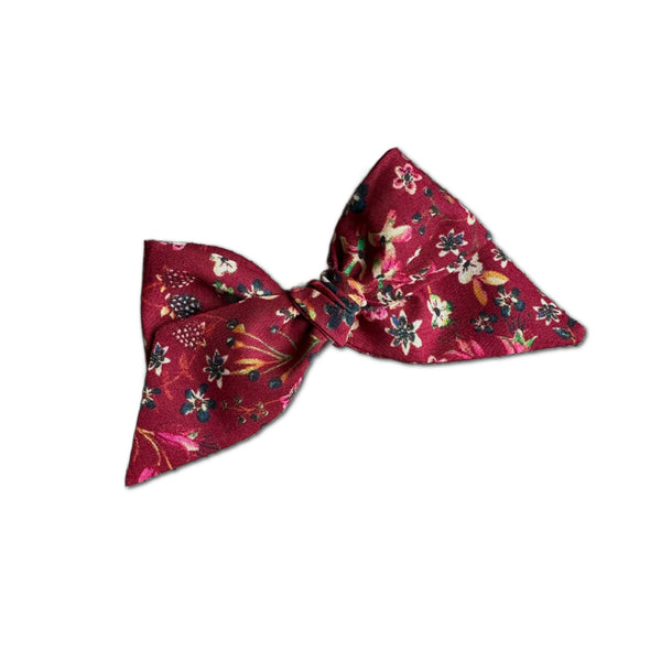 Baby Tied Bow, Liberty of London Burgundy Floral