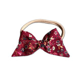 Baby Tied Bow, Liberty of London Burgundy Floral