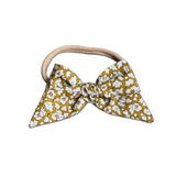 Baby Tied Bow, Liberty of London Mustard Floral
