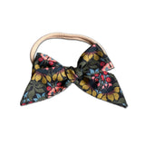 Baby Tied Bow, Liberty of London Olive/Pink Floral