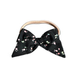 Baby Tied Bow, Liberty of London Black/Pink Floral