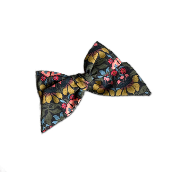 Baby Tied Bow, Liberty of London Olive/Pink Floral