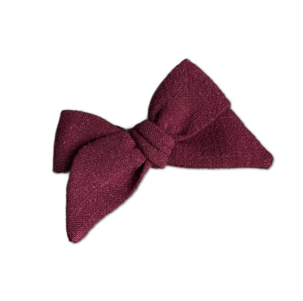 Baby Tied Bow, Burgundy