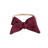 Baby Tied Bow, Burgundy