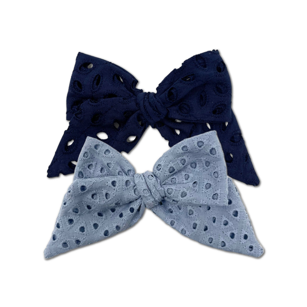 Eyelet Bows, Blue Bundle Set