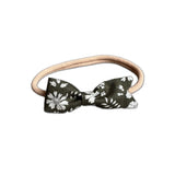 Petal Bow, Liberty Olive Floral (Organic)