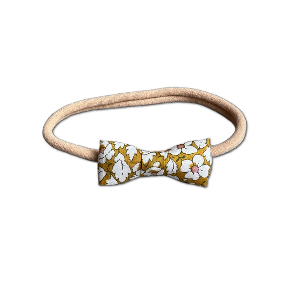 Itty Bitty Bow, Liberty of London Mustard Floral