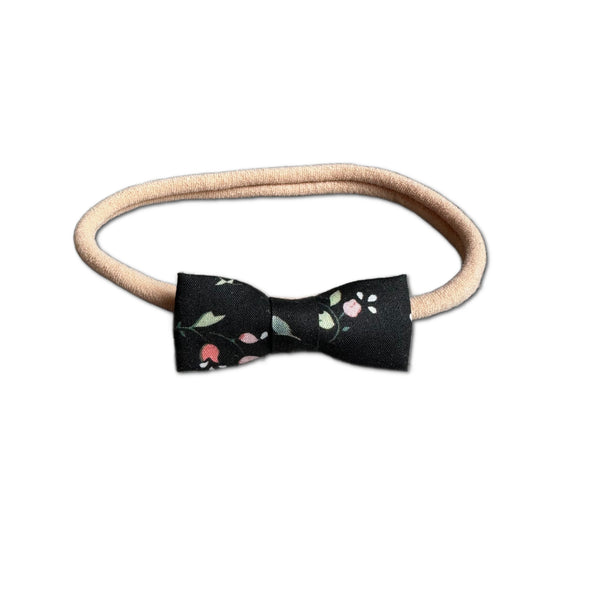 Itty Bitty Bow, Liberty of London Black/Pink Floral