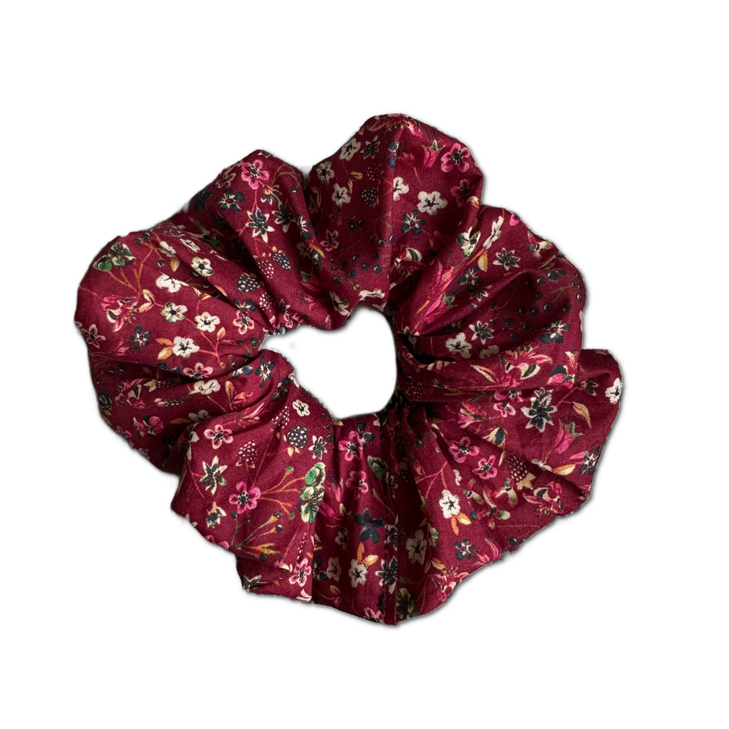 NEW! Scrunchie, Liberty Burgundy Floral