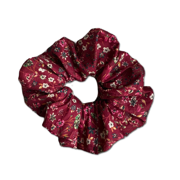 NEW! Scrunchie, Liberty Burgundy Floral