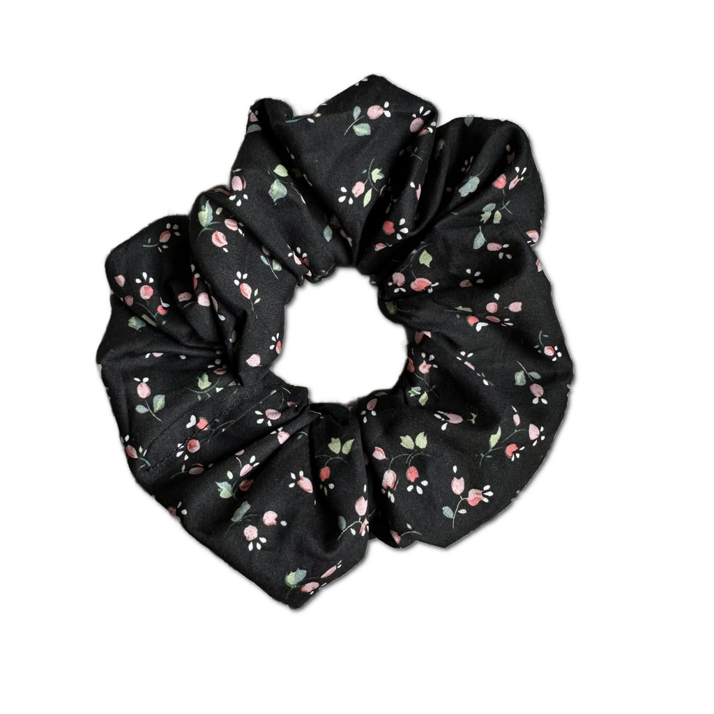 NEW! Scrunchie, Liberty Black/Pink Floral