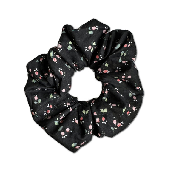 NEW! Scrunchie, Liberty Black/Pink Floral