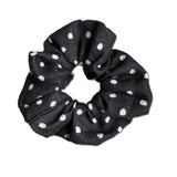 NEW! Scrunchie, Black Polka Dot