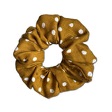 NEW! Scrunchie, Mustard Polka Dot