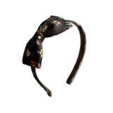 Liberty Bow Headband, Brown Floral