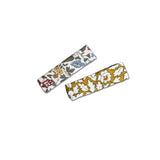 Liberty Bar Clips in Mustard/Fall Florals