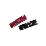 Liberty Bar Clips in Burgundy/Black Florals