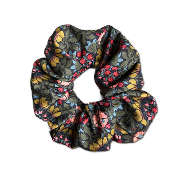 NEW! Scrunchie, Liberty Olive/Pink Floral