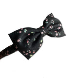 Liberty Bow Headband, Black/Pink Floral